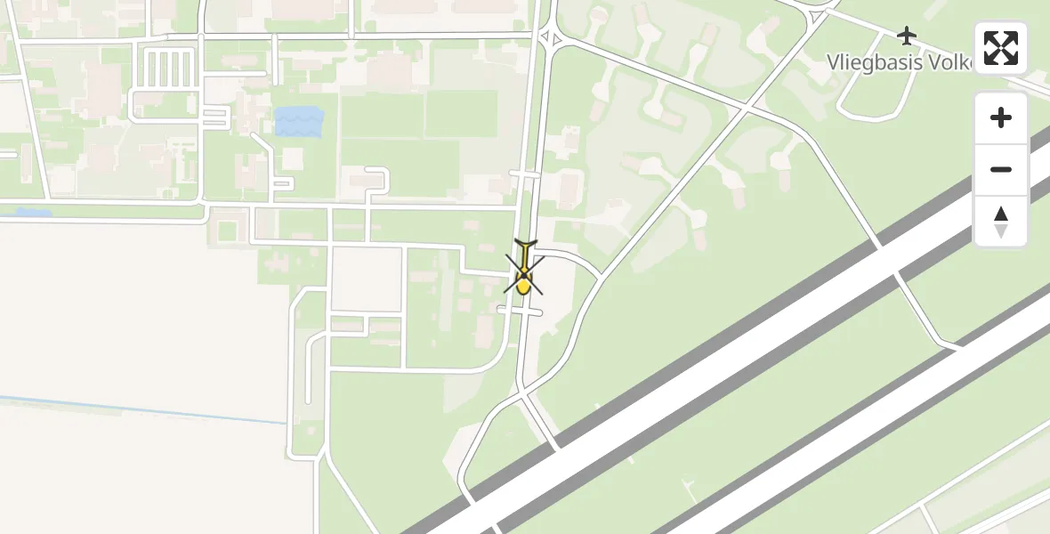 Routekaart van de vlucht: Lifeliner 3 naar Vliegbasis Volkel