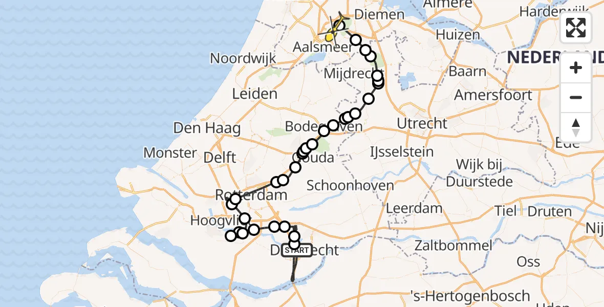 Routekaart van de vlucht: Politieheli naar Schiphol, Zeehavenlaan