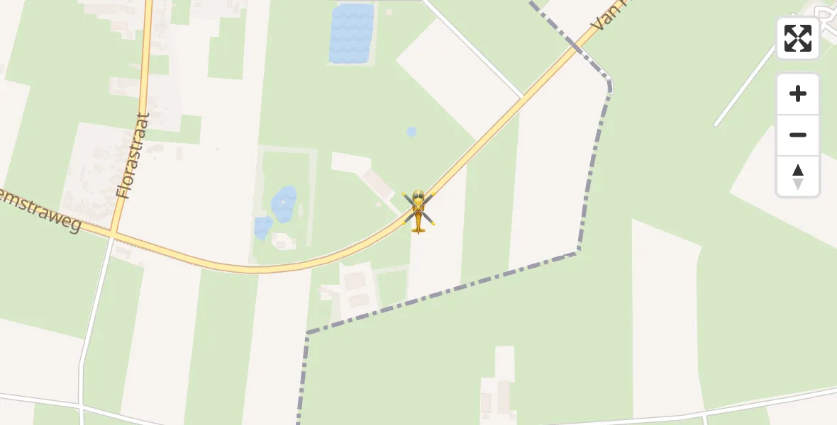 Vluchtroute Traumahelikopter Boven-Leeuwen - Boven-Leeuwen, 06 juni 2025, 04:07