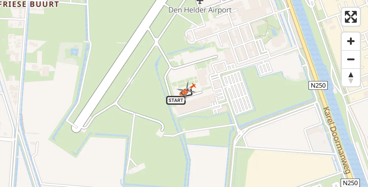 Vluchtroute Kustwachthelikopter Vliegveld De Kooy - Vliegveld De Kooy, 06 juni 2025, 08:08