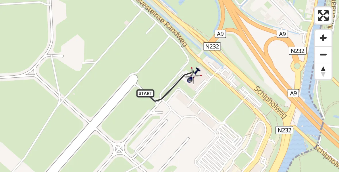 Vluchtroute Politiehelikopter Schiphol - Schiphol, 06 juni 2025, 12:28