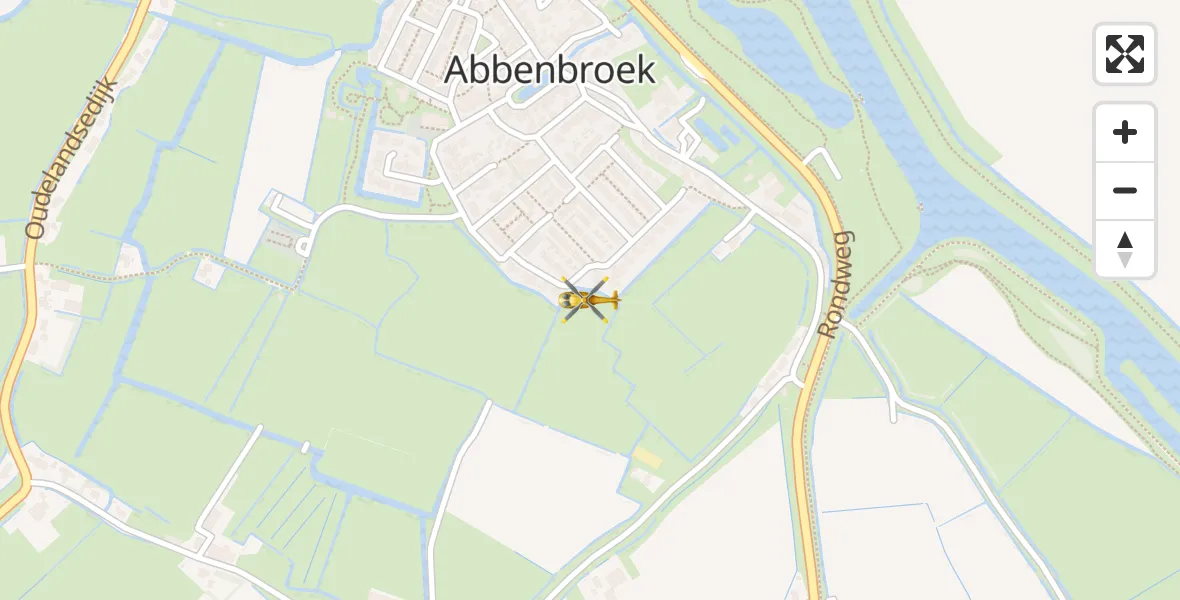 Vluchtroute Traumahelikopter Abbenbroek - Abbenbroek, 06 juni 2025, 13:42