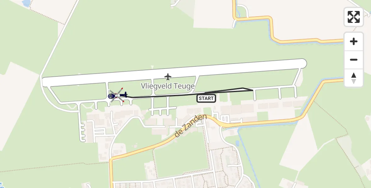Vluchtroute Politiehelikopter Vliegveld Teuge - Vliegveld Teuge, 06 juni 2025, 16:37