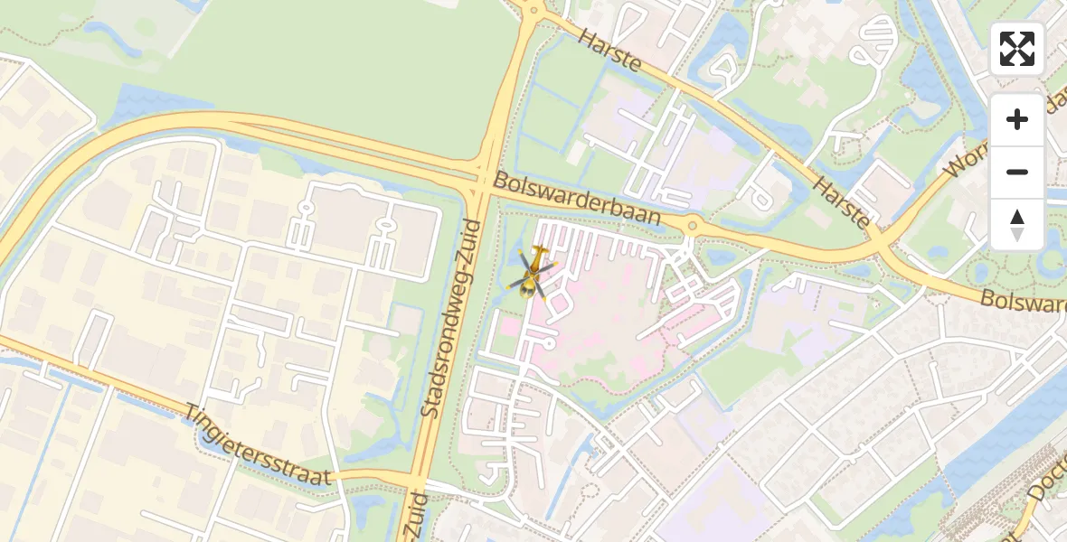 Vluchtroute Ambulancehelikopter Sneek - Sneek, 06 juni 2025, 17:06