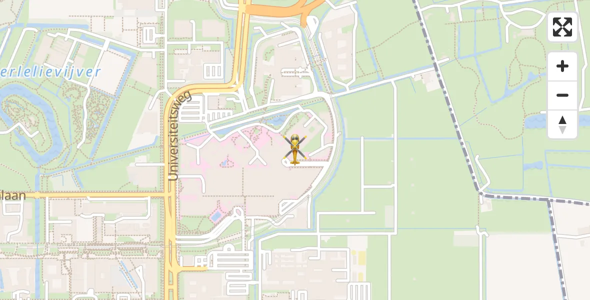 Vluchtroute Traumahelikopter Universitair Medisch Centrum Utrecht - Universitair Medisch Centrum Utrecht, 06 juni 2025, 23:46