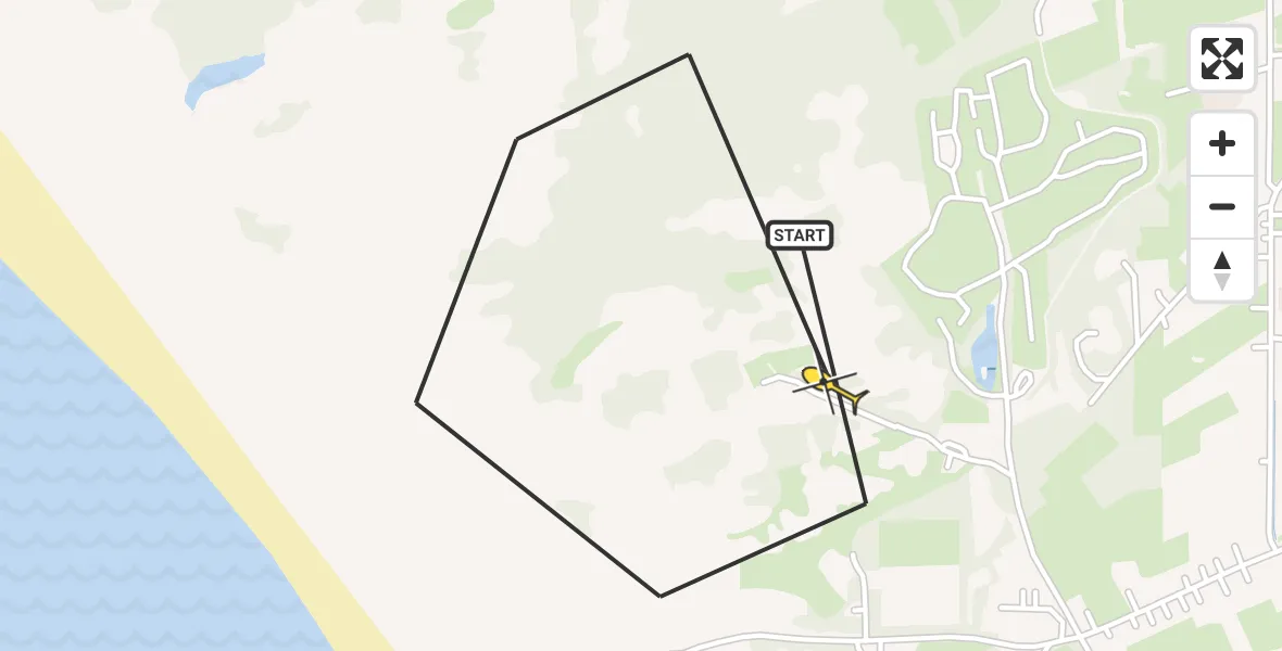 Routekaart van de vlucht: Lifeliner 2 naar Rockanje, Rockanje Naaktstrand