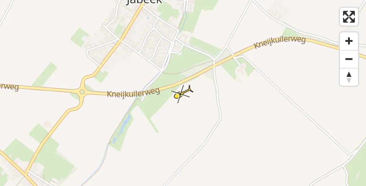 Routekaart van de vlucht: Lifeliner 3 naar Jabeek