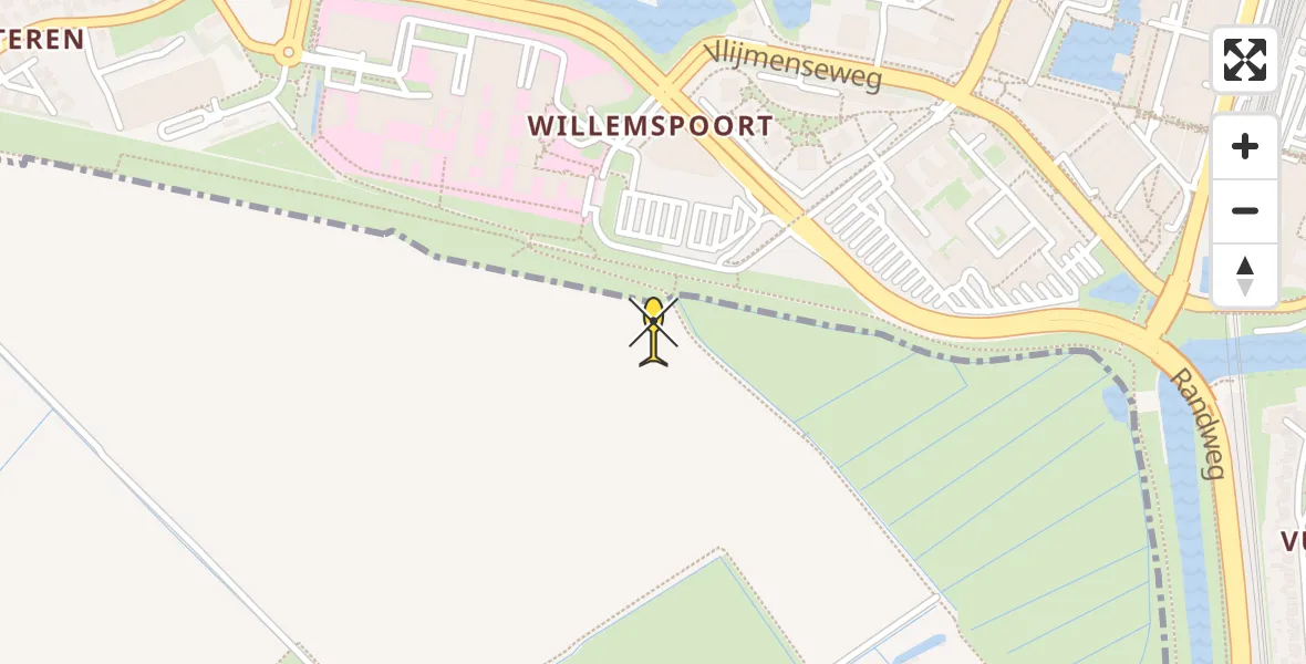 Routekaart van de vlucht: Lifeliner 3 naar Vught