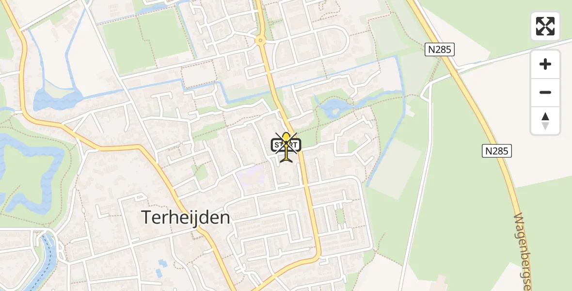 Routekaart van de vlucht: Lifeliner 2 naar Terheijden, Klaverbeemd