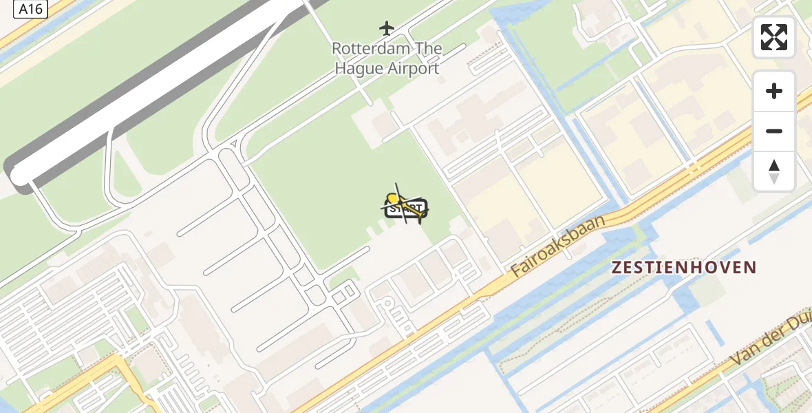 Routekaart van de vlucht: Lifeliner 4 naar Rotterdam The Hague Airport, Brandenburgbaan