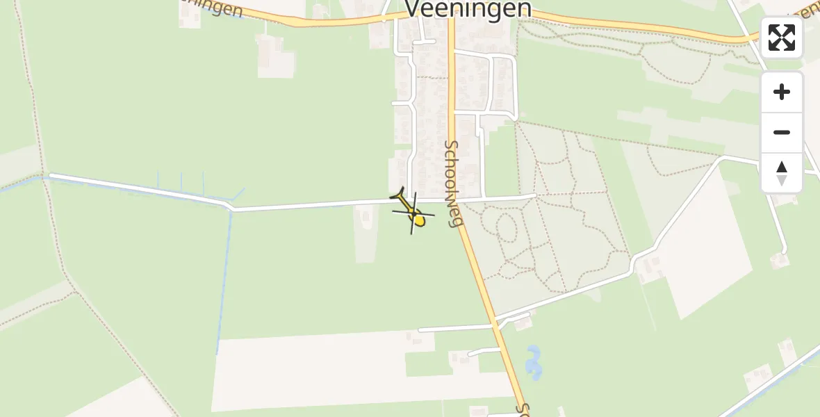 Routekaart van de vlucht: Lifeliner 4 naar Veeningen