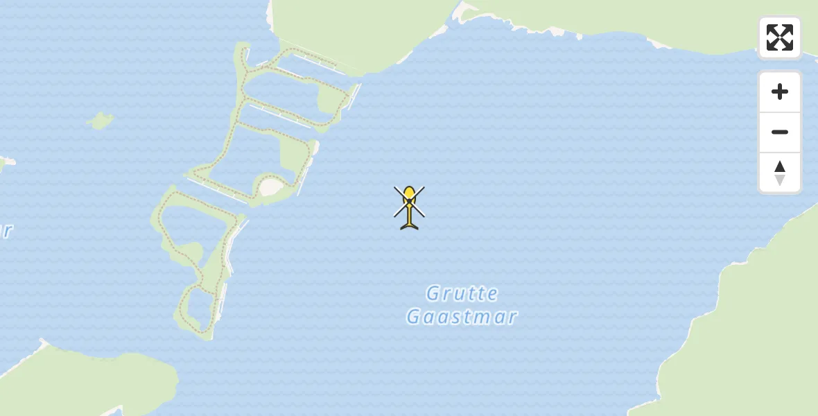 Routekaart van de vlucht: Ambulancehelikopter naar Gaastmeer