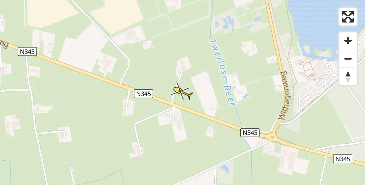 Routekaart van de vlucht: Lifeliner 1 naar Klarenbeek