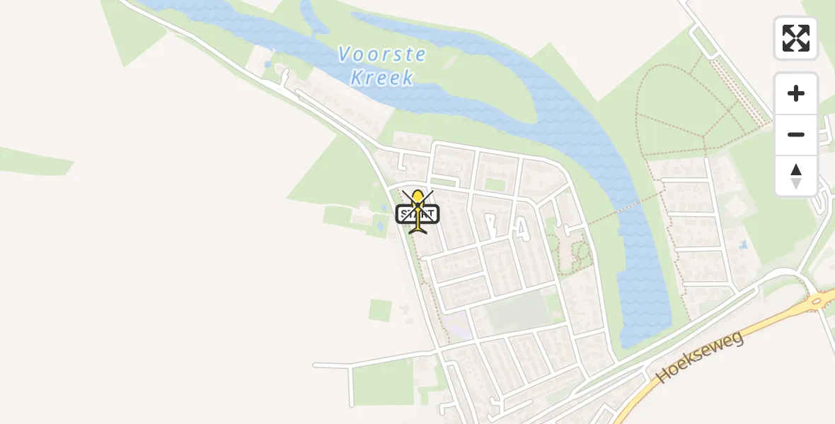 Routekaart van de vlucht: Lifeliner 2 naar Hoek, Jasmijnlaan