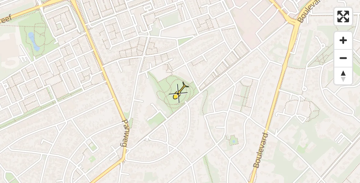 Routekaart van de vlucht: Lifeliner 1 naar Zeist