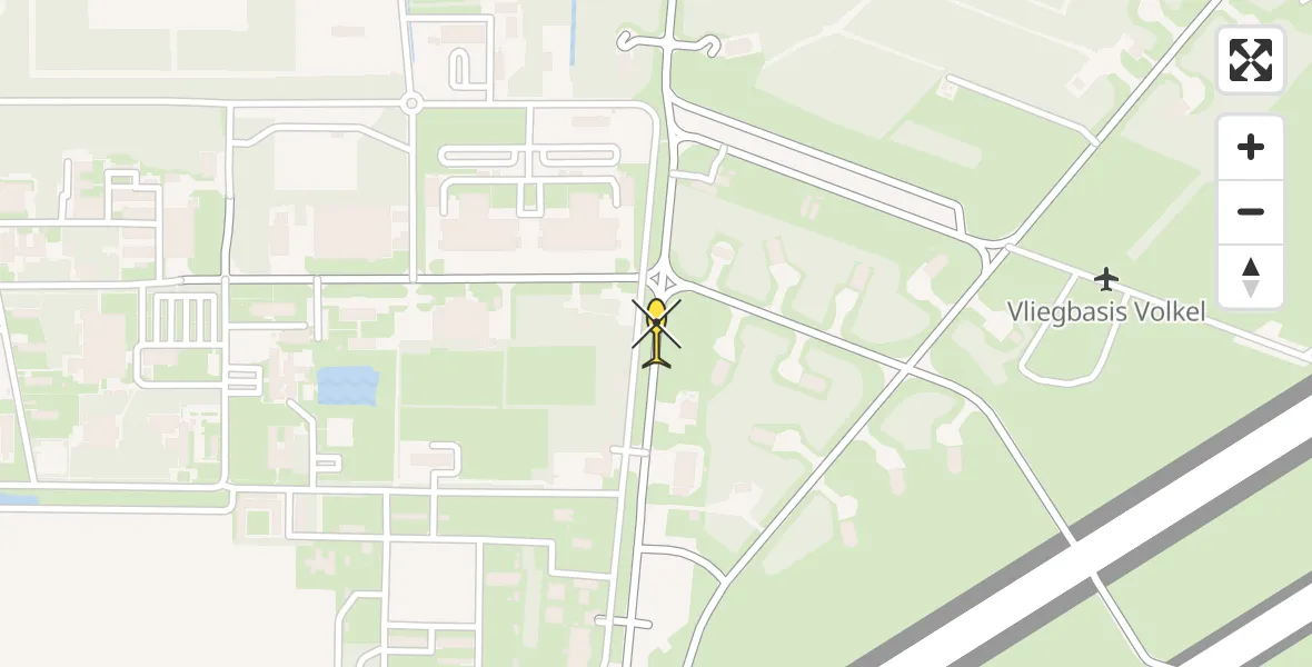 Routekaart van de vlucht: Lifeliner 3 naar Vliegbasis Volkel