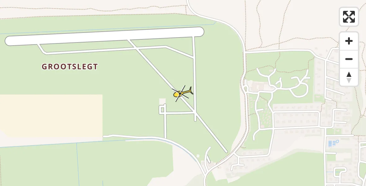 Routekaart van de vlucht: Ambulancehelikopter naar Ameland Airport Ballum