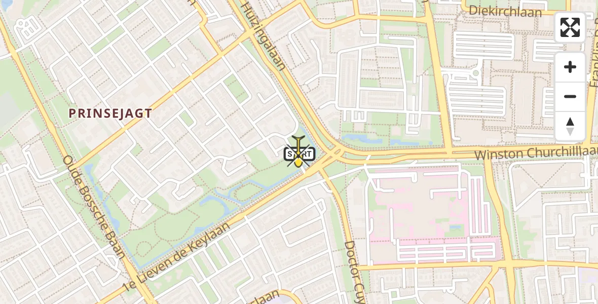 Routekaart van de vlucht: Lifeliner 3 naar Eindhoven, Boostenweg