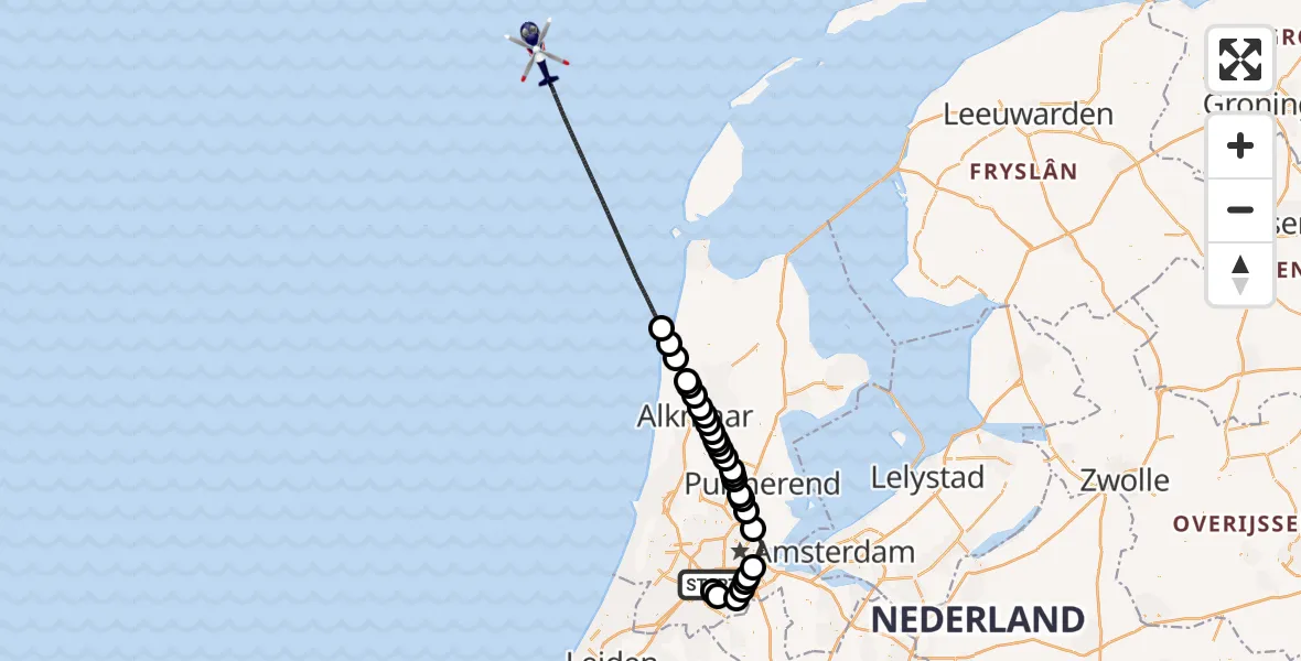 Vluchtroute Politiehelikopter Schiphol - , 10 juni 2025, 14:08