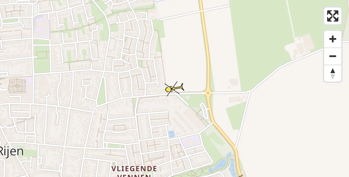 Routekaart van de vlucht: Lifeliner 3 naar Rijen