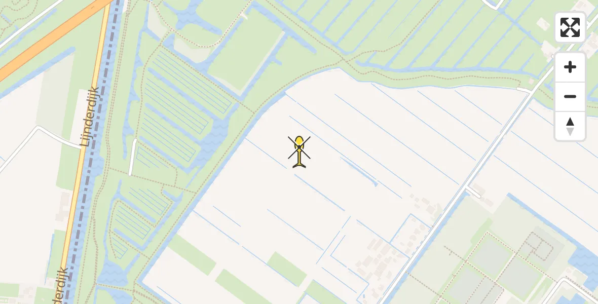 Routekaart van de vlucht: Lifeliner 1 naar Amsterdam