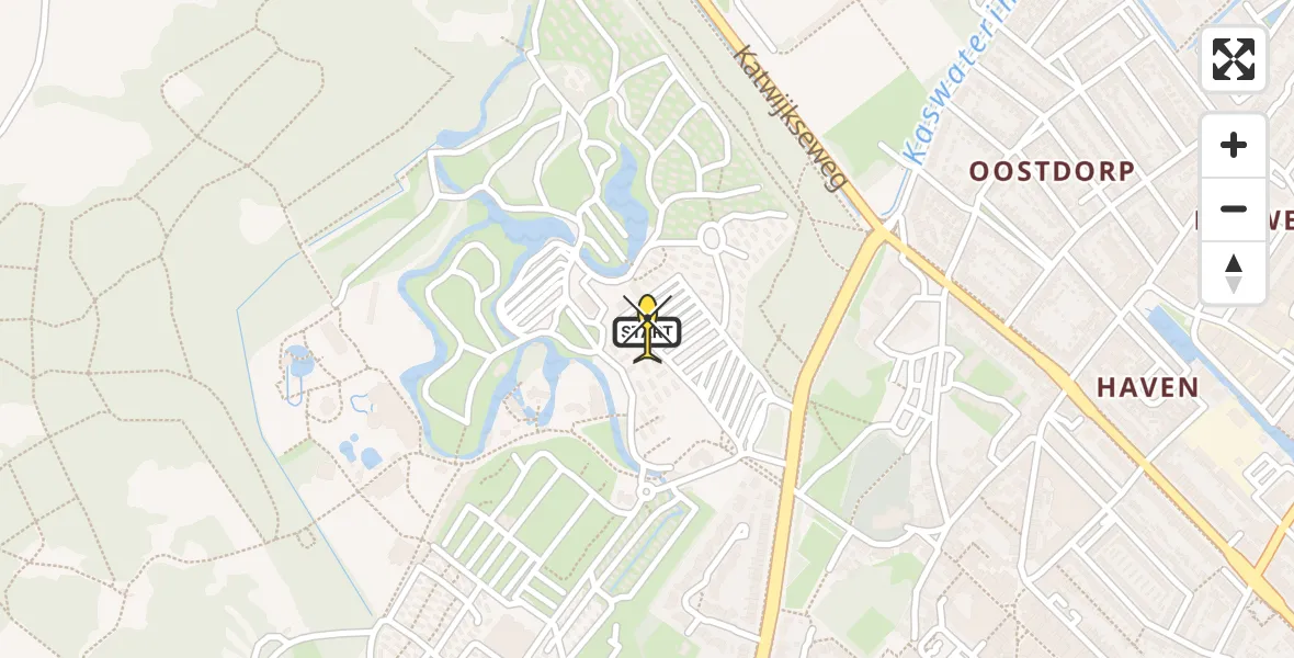 Routekaart van de vlucht: Lifeliner 2 naar Wassenaar, Duinrell