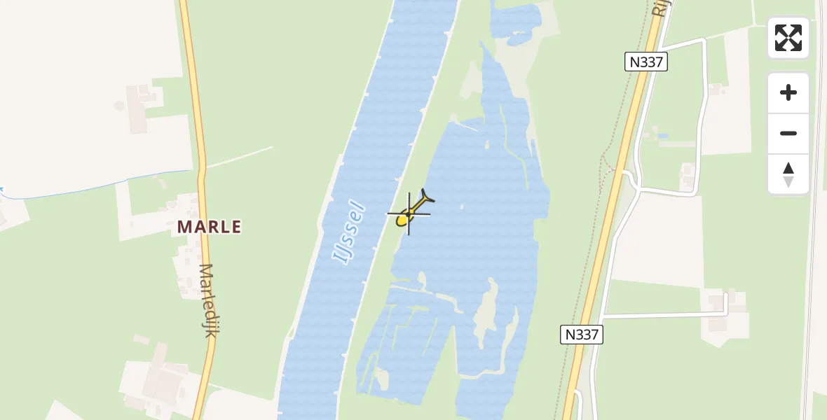 Routekaart van de vlucht: Politieheli naar Wijhe