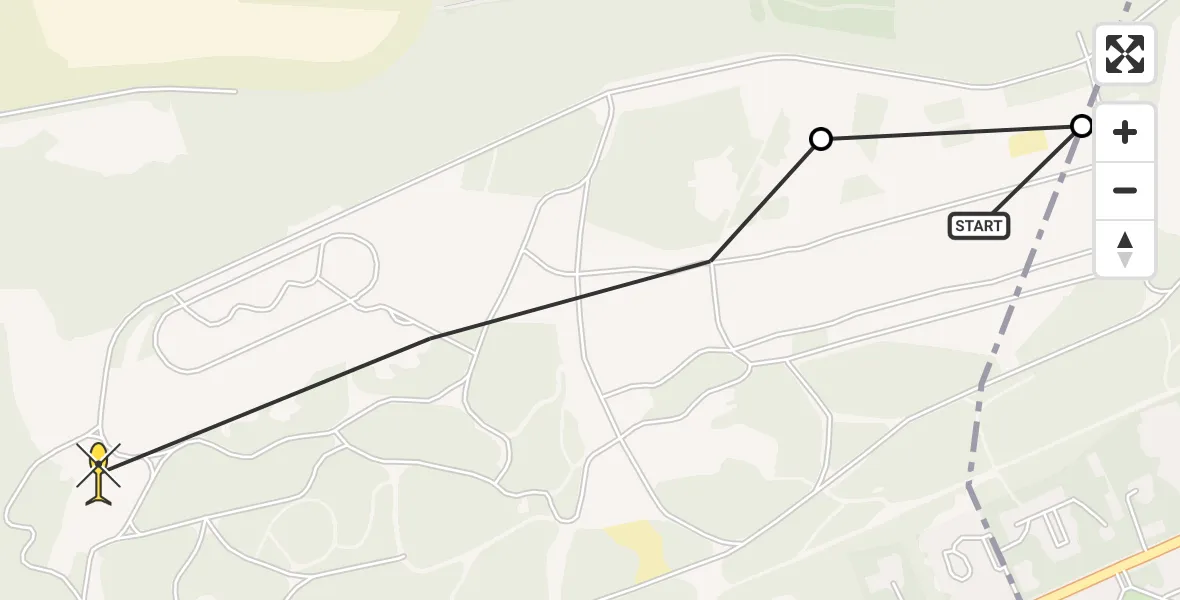 Routekaart van de vlucht: Politiehelikopter naar Soest, Heezerspoor Oostzijde