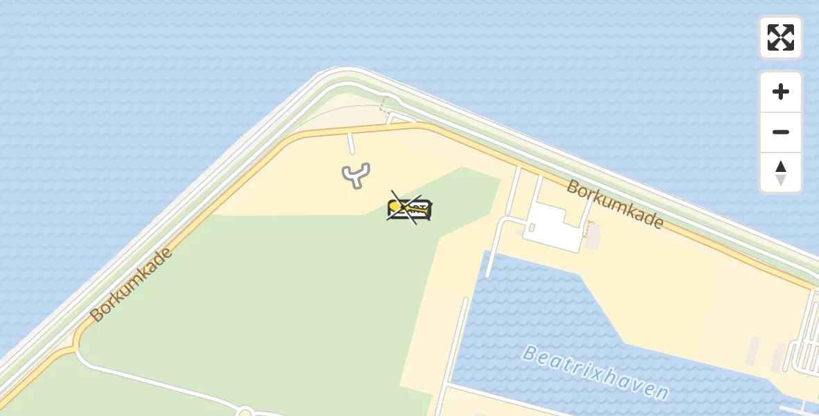 Routekaart van de vlucht: Politieheli naar Eemshaven, TKF