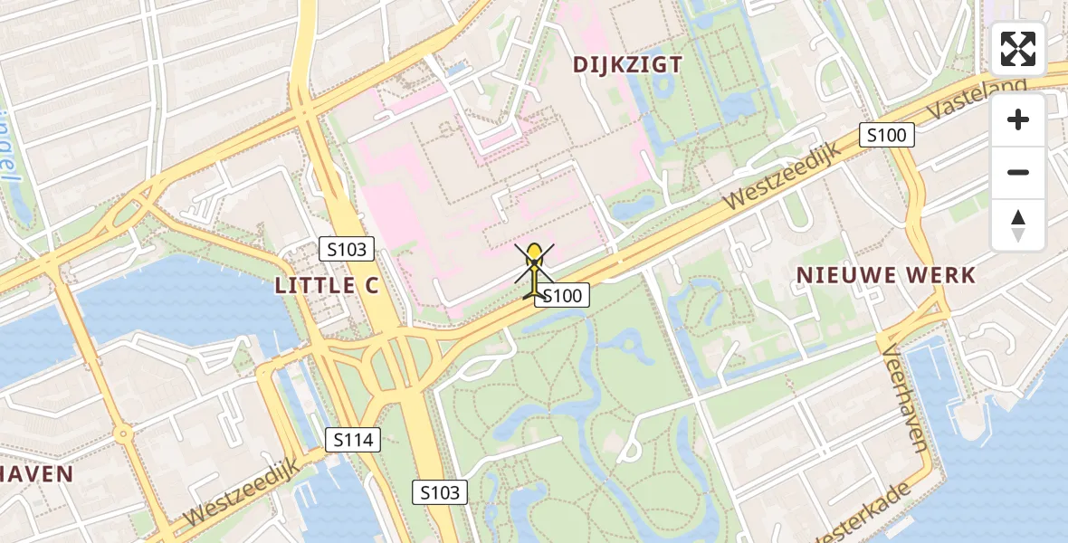 Routekaart van de vlucht: Lifeliner 2 naar Erasmus MC