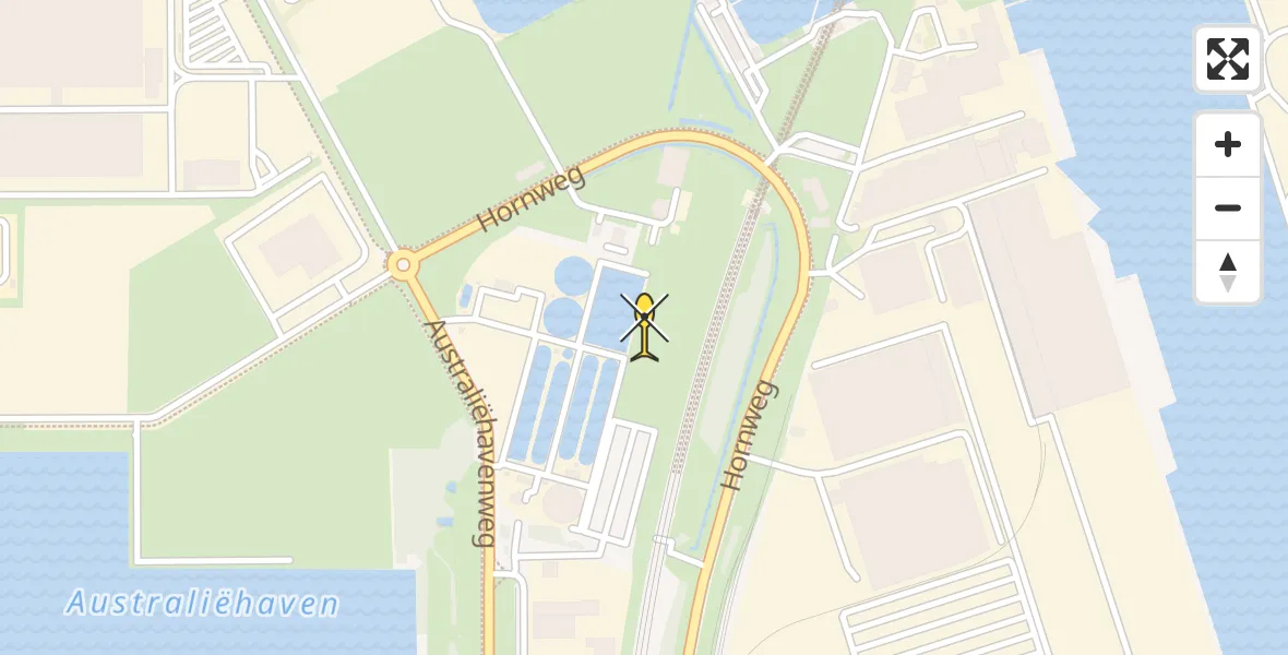 Routekaart van de vlucht: Lifeliner 1 naar Amsterdam Heliport