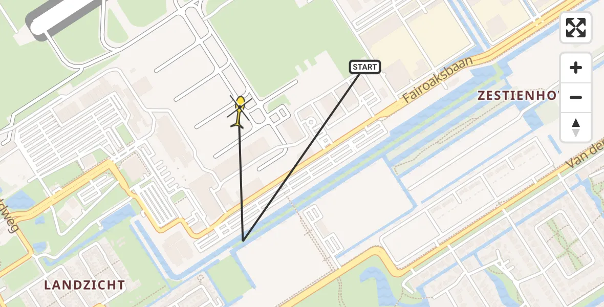 Routekaart van de vlucht: Lifeliner 2 naar Rotterdam The Hague Airport, Rotterdam Airportplein