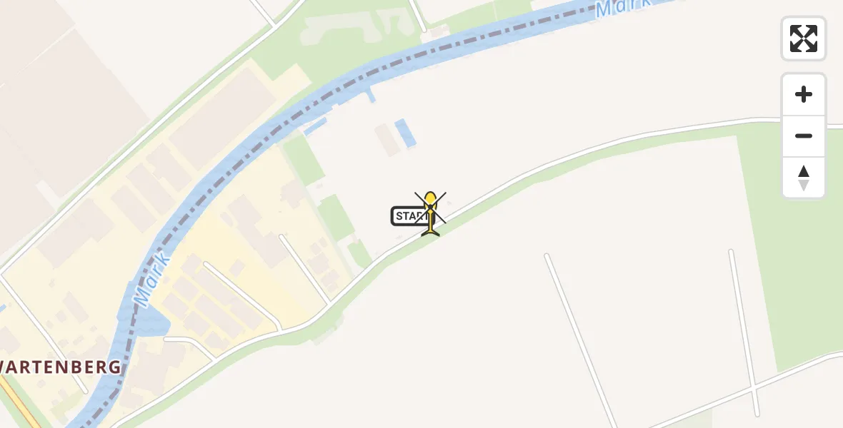 Routekaart van de vlucht: Lifeliner 3 naar Etten-Leur, Zeedijk