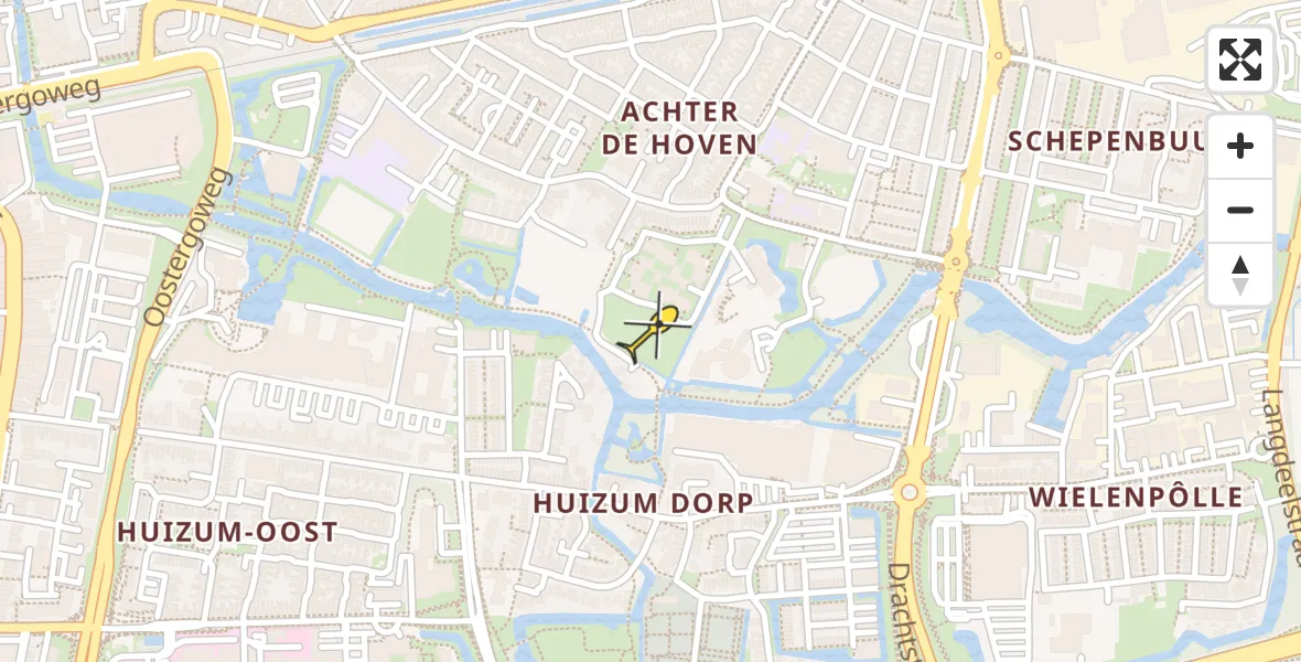 Routekaart van de vlucht: Lifeliner 4 naar Leeuwarden