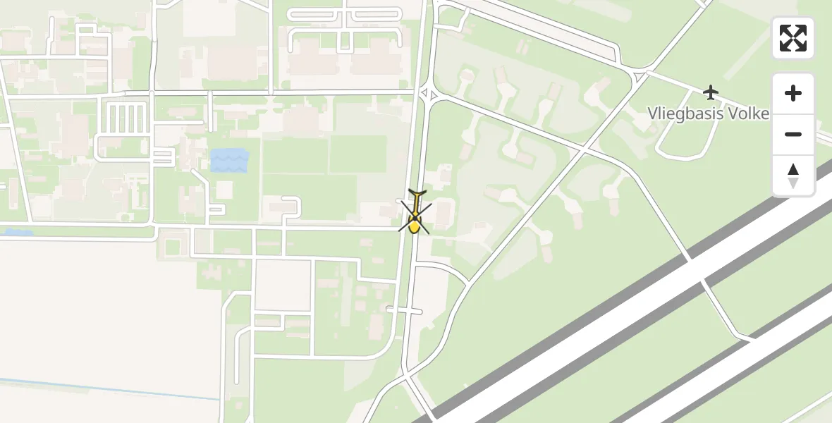Routekaart van de vlucht: Lifeliner 3 naar Vliegbasis Volkel
