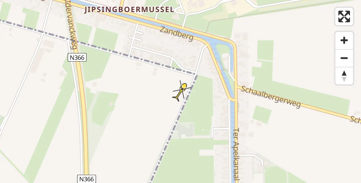 Routekaart van de vlucht: Lifeliner 4 naar Zandberg