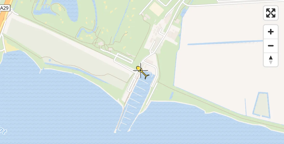 Routekaart van de vlucht: Lifeliner 1 naar Numansdorp