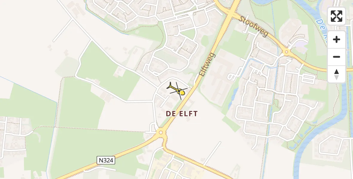 Routekaart van de vlucht: Lifeliner 3 naar Velp