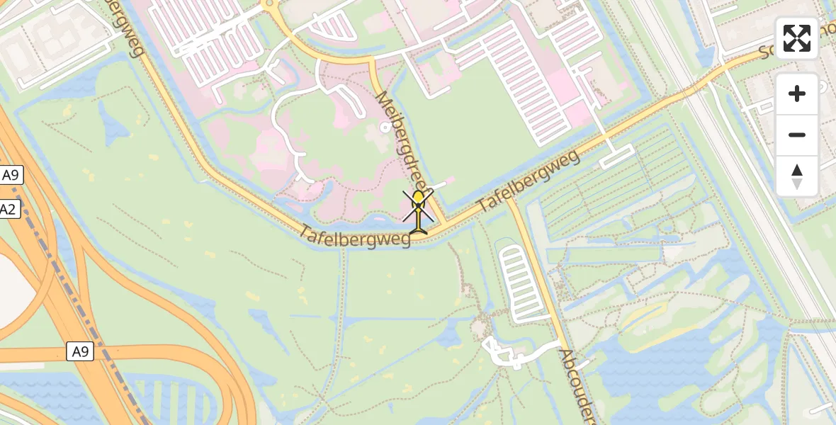 Routekaart van de vlucht: Lifeliner 1 naar Academisch Medisch Centrum (AMC)