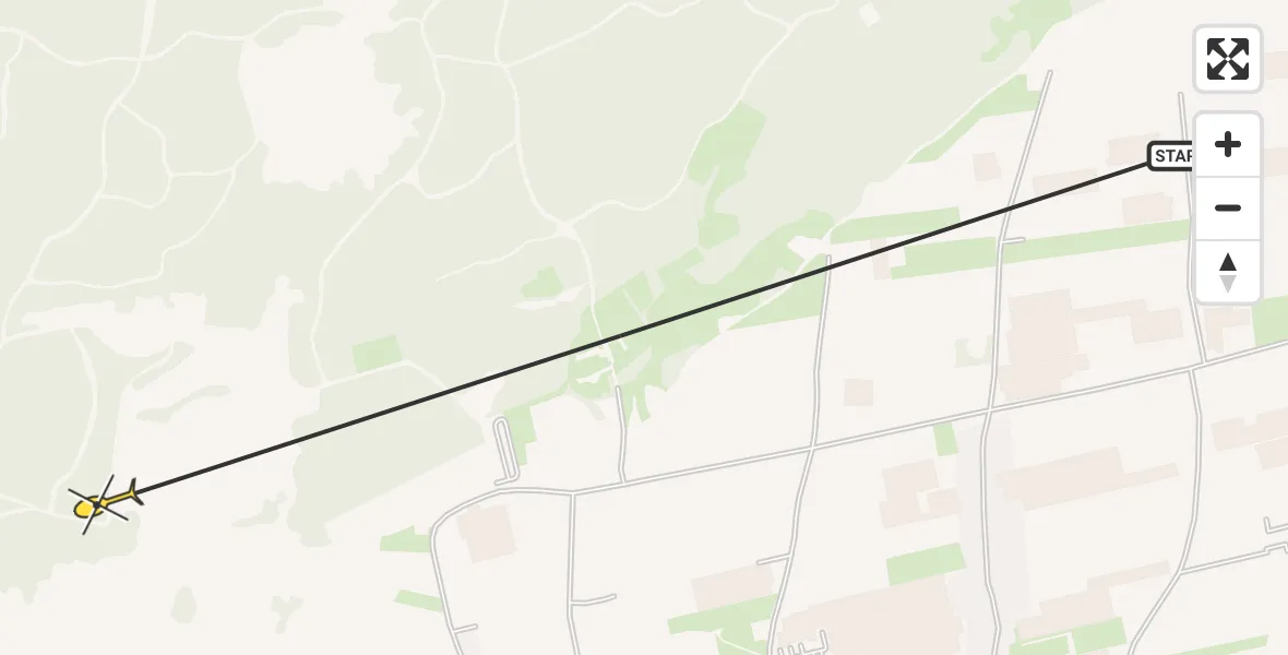 Routekaart van de vlucht: Politiehelikopter naar Heemskerk, Meeuwenweg