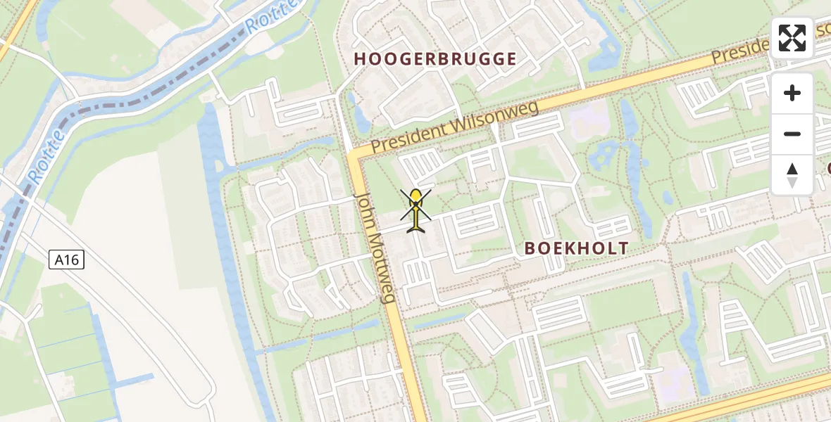 Routekaart van de vlucht: Lifeliner 2 naar Rotterdam