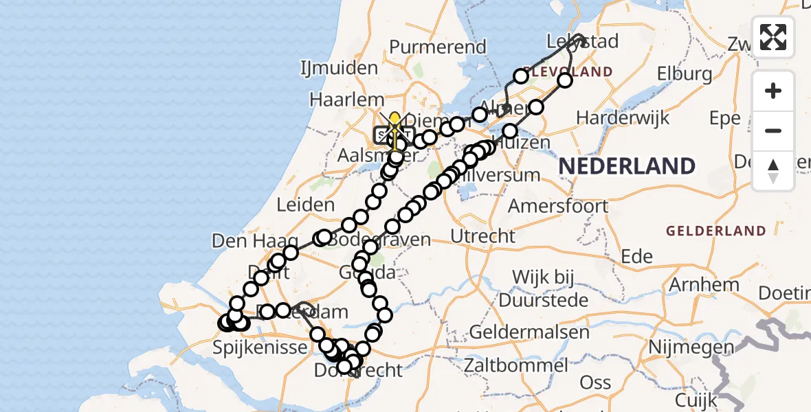 Routekaart van de vlucht: Politieheli naar Schiphol, Kleine Bospad