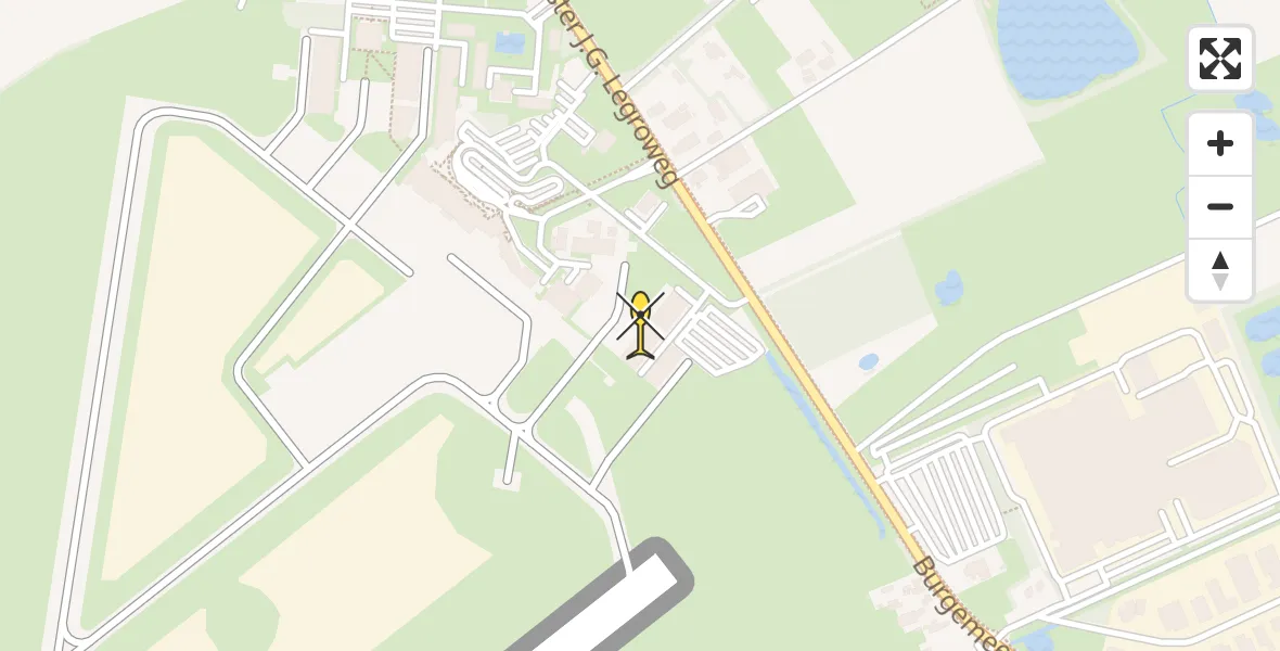 Routekaart van de vlucht: Traumahelikopter naar Groningen Airport Eelde