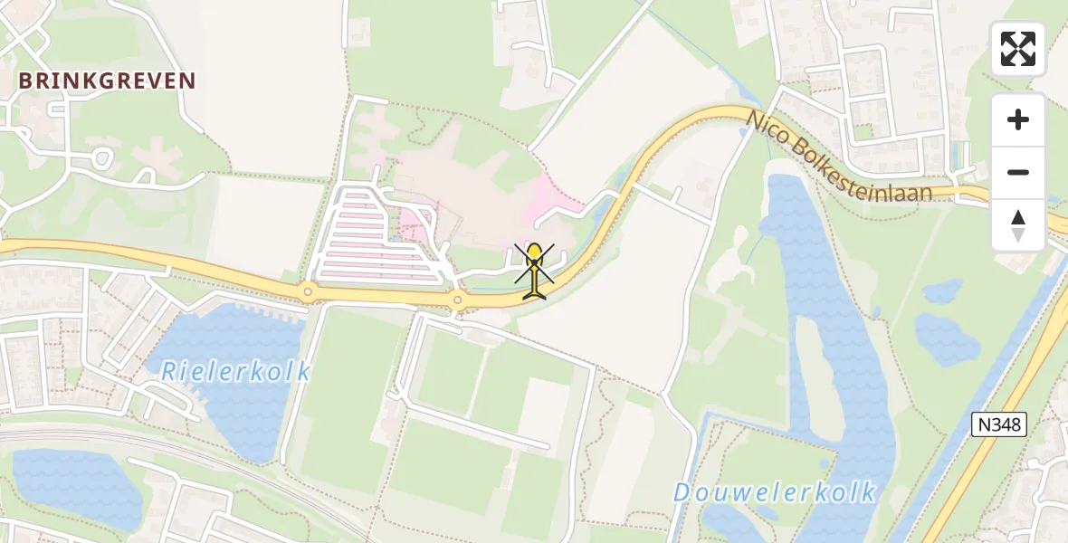 Routekaart van de vlucht: Lifeliner 3 naar Deventer