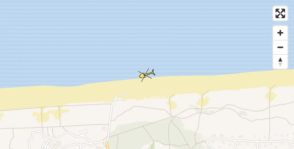 Routekaart van de vlucht: Ambulancehelikopter naar Nes