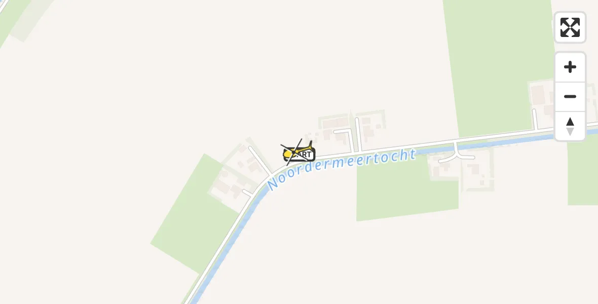 Routekaart van de vlucht: Lifeliner 1 naar Rutten, Noordermeerweg