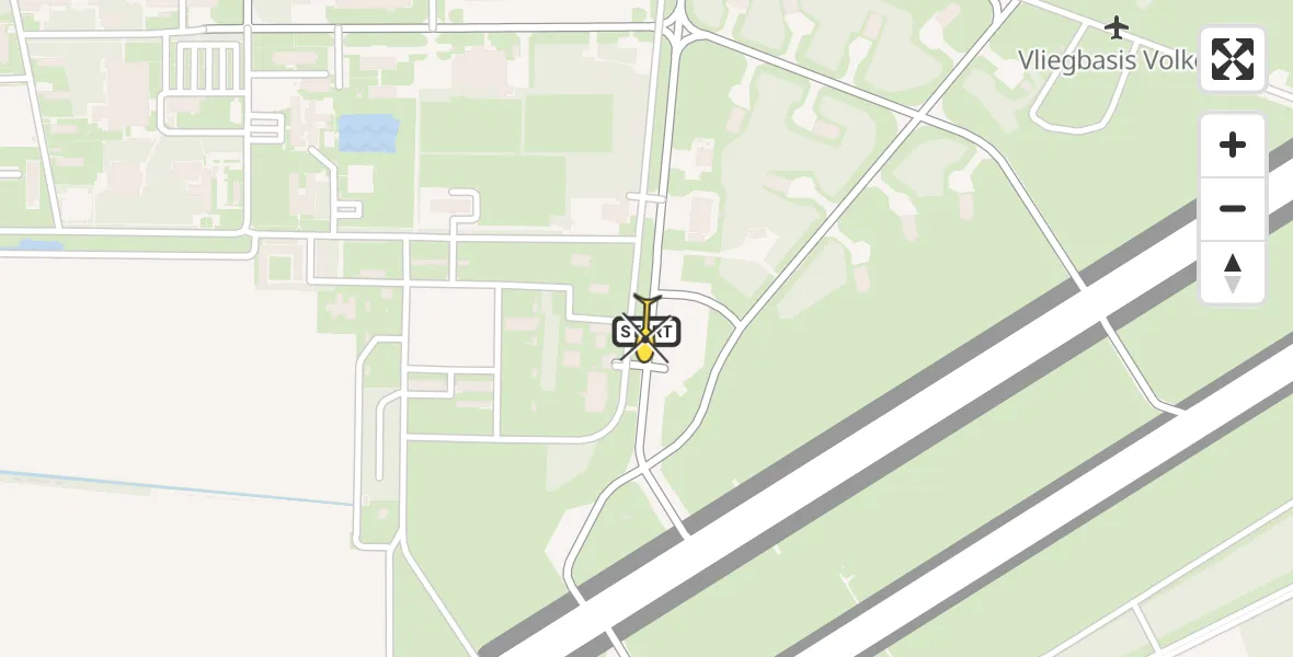 Routekaart van de vlucht: Lifeliner 3 naar Vliegbasis Volkel, Zeelandsedijk