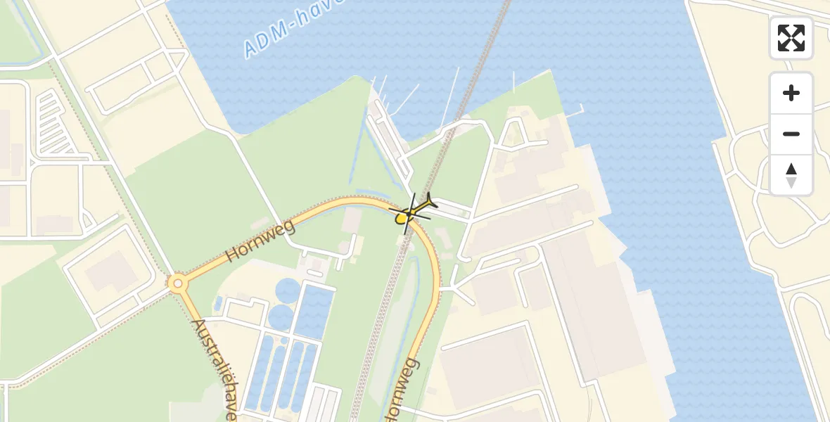 Routekaart van de vlucht: Lifeliner 1 naar Amsterdam Heliport