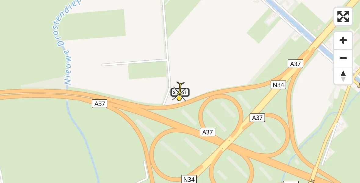 Routekaart van de vlucht: Lifeliner 4 naar Holsloot