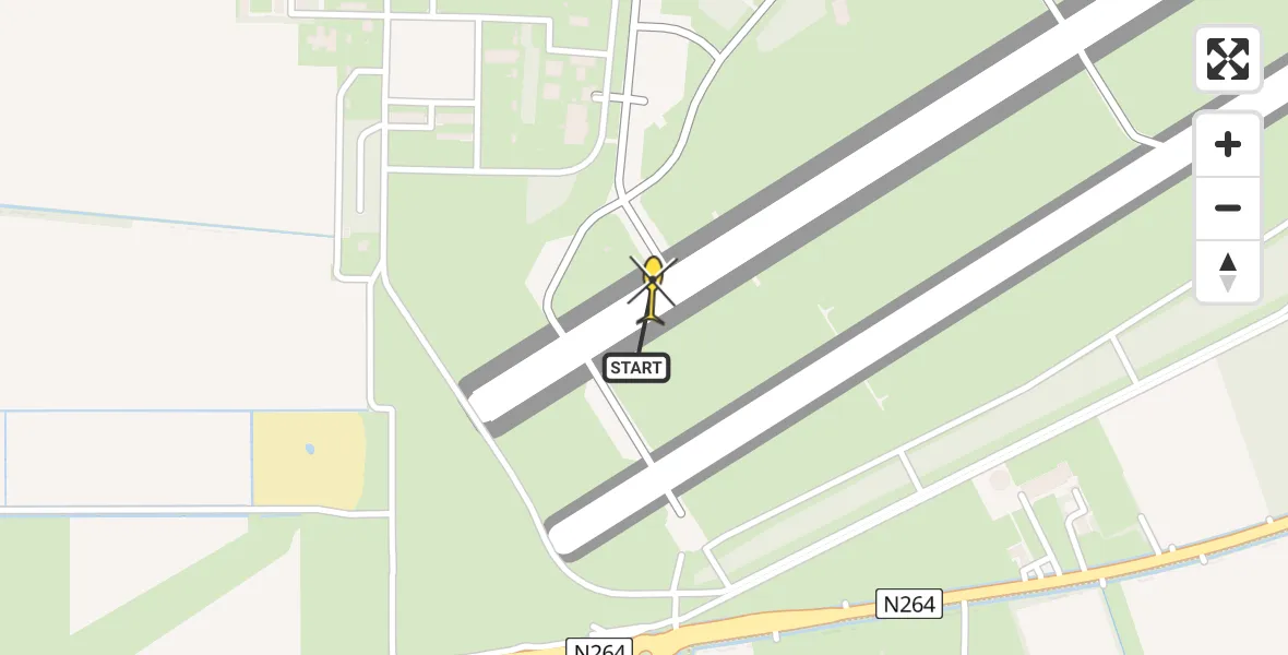 Routekaart van de vlucht: Lifeliner 3 naar Vliegbasis Volkel, Zeelandsedijk